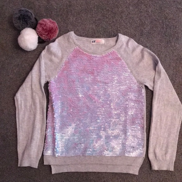 Hm Girls Lightweight Sequin Sweater 